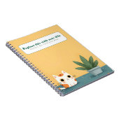 可愛パーソナライズされたいかわいい猫ノート ノートブック (右側)