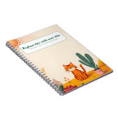 可愛パーソナライズされたいかわいい猫ノート ノートブック (右側)