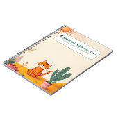 可愛パーソナライズされたいかわいい猫ノート ノートブック (左側)