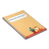 可愛パーソナライズされたいかわいい猫ノート ノートブック (右側)