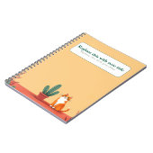 可愛パーソナライズされたいかわいい猫ノート ノートブック (左側)