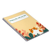 可愛パーソナライズされたいかわいい猫ノート ノートブック (右側)