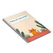 可愛パーソナライズされたいかわいい猫ノート ノートブック (右側)