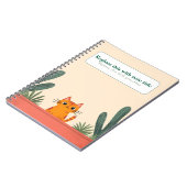 可愛パーソナライズされたいかわいい猫ノート ノートブック (左側)