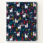 可愛パーソナライズされたいアルパカ手帳 ノートブック (裏面)