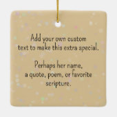 可愛パーソナライズされたいイタリアン料理スパゲティパピー セラミックオーナメント (裏面)