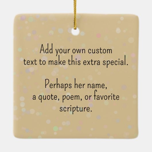 可愛パーソナライズされたいイタリアン料理スパゲティパピー セラミックオーナメント (裏面)