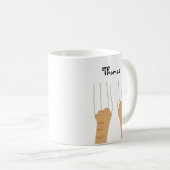 可愛パーソナライズされたいオレンジキャット コーヒーマグカップ (正面右)