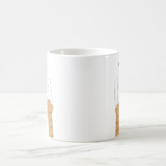 可愛パーソナライズされたいオレンジキャット コーヒーマグカップ (中央)