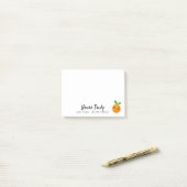 可愛パーソナライズされたいオレンジ色のフルーツマンガの栄養士 ポストイット (デスク上)