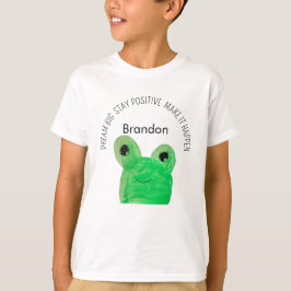 可愛パーソナライズされたいカエル感動的引用文 Tシャツ