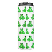 可愛パーソナライズされたいカエル |ハートの名前 タンブラー (裏面)