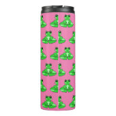 可愛パーソナライズされたいカエル |ハートの名前 タンブラー (裏面)