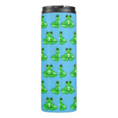 可愛パーソナライズされたいカエル |ハートの名前 タンブラー (裏面)