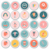 可愛パーソナライズされたいカスタムカットのビニール貼り シール (正面)