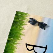 可愛パーソナライズされたいカニ保持ダイビングヘルメット ビーチタオル (インサイチュ)