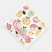 可愛パーソナライズされたいカラフルりんご柄 (コーナー)