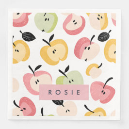可愛パーソナライズされたいカラフルりんご柄