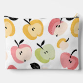 可愛パーソナライズされたいカラフルりんご柄 アクセサリーポーチ (裏面)