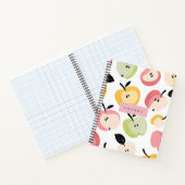 可愛パーソナライズされたいカラフルりんご柄 ノートブック (内部)