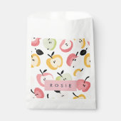 可愛パーソナライズされたいカラフルりんご柄 フェイバーバッグ (正面)