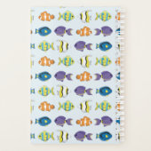 可愛パーソナライズされたいカラフル熱帯魚 プランナー手帳 (裏面)