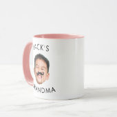 可愛パーソナライズされたいキッズベビー顔写真パパ マグカップ (正面左)