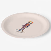 可愛パーソナライズされたいキッドゾンビハロウィーン(6) ペーパープレート (アングル)