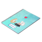 可愛パーソナライズされたいキツネとウサギイラストレーション ノートブック (左側)