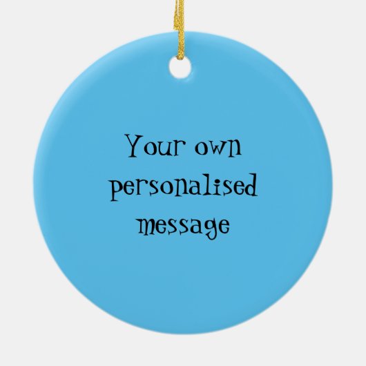 可愛パーソナライズされたいキャンディーケーン セラミックオーナメント (裏面)