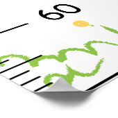 可愛パーソナライズされたいキリン成長図 ポスター (角)