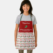 可愛パーソナライズされたいクリスマスのカップケーキ子供のエプロン エプロン (インサイチュ)