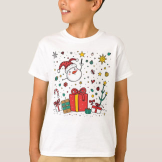 可愛パーソナライズされたいクリスマスの子供Tシャツ Tシャツ