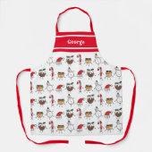 可愛パーソナライズされたいクリスマスキャラクター エプロン (正面)
