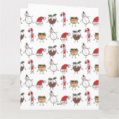 可愛パーソナライズされたいクリスマスキャラクター カード (裏面)