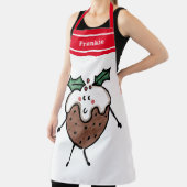 可愛パーソナライズされたいクリスマスプリン エプロン (インサイチュ)