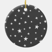 可愛パーソナライズされたいクリスマスプリン セラミックオーナメント (裏面)