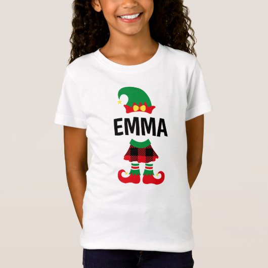 可愛パーソナライズされたいクリスマス小妖精や小人 Tシャツ (正面)