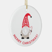 可愛パーソナライズされたいクリスマス格言 セラミックオーナメント (右)