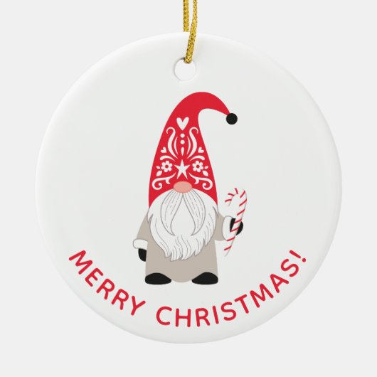 可愛パーソナライズされたいクリスマス格言 セラミックオーナメント (正面)