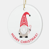 可愛パーソナライズされたいクリスマス格言 セラミックオーナメント (左)