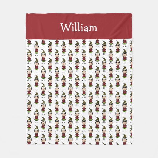 可愛パーソナライズされたいクリスマス フリースブランケット (正面)