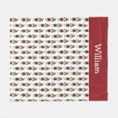 可愛パーソナライズされたいクリスマス フリースブランケット (正面(横))