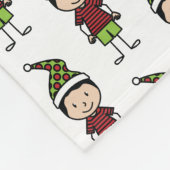 可愛パーソナライズされたいクリスマス フリースブランケット (角)