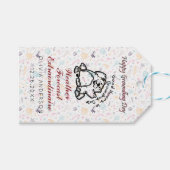 可愛パーソナライズされたいグラウンドホッグの日の写真と名前 ギフトタグ (正面(横))