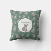 可愛パーソナライズされたいコアラ柄 クッション (裏面)