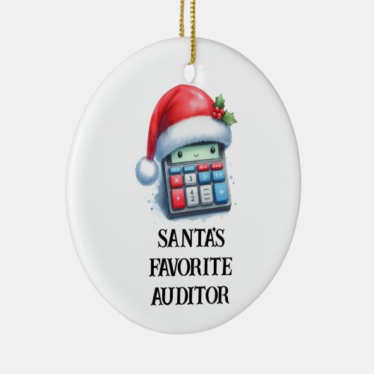 可愛パーソナライズされたいサンタの監お気に入りの査役 セラミックオーナメント (右)