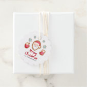 可愛パーソナライズされたいサンタメリークリスマス フェイバータグ (インサイチュ)