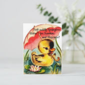 可愛パーソナライズされたいシック春はがき ポストカード (スタンド正面)