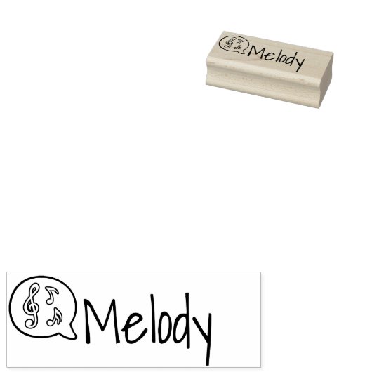 可愛パーソナライズされたいシンプルクレフ、 音符記号記号名 ラバースタンプ (押印)